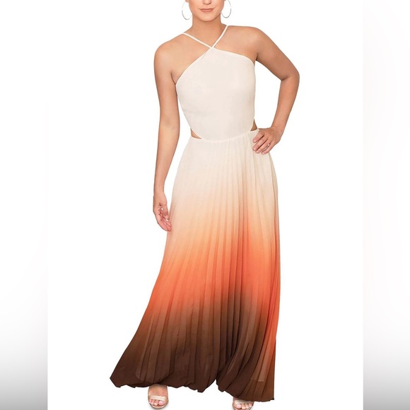 RACHEL Rachel Roy Dresses & Skirts - Rachel Roy Women's Lively Ombre Pleated Dress Orange size 8